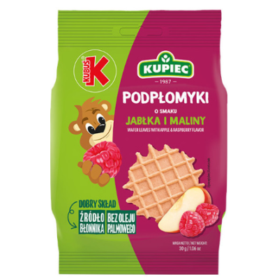 KUPIEC x KUBUŚ MINI PODPŁOMYKI smak JABŁKO I MALINA 30G