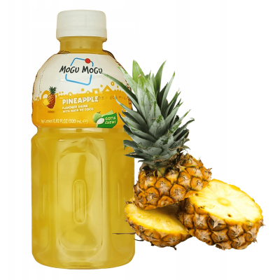 MOGU MOGU napój ANANAS ANANASOWY z nata de coco kawał galaretki kokos 320ml