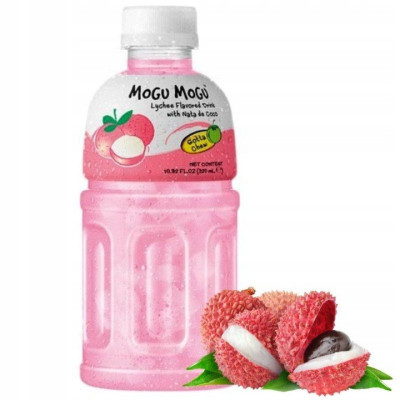 MOGU MOGU napój LICHI LICZI z nata de coco kawał galaretki kokos 320ml