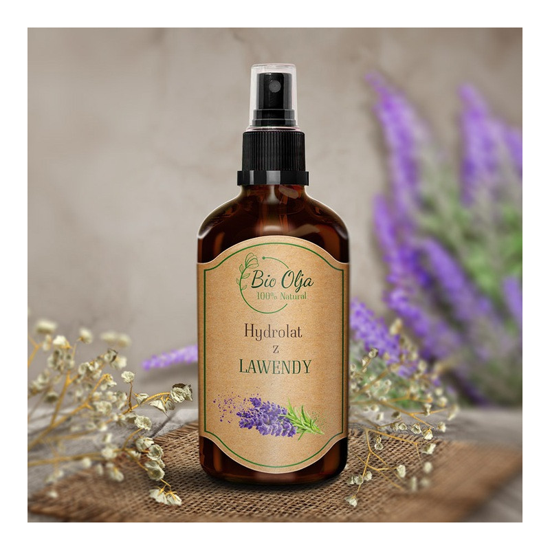 BioOlja HYDROLAT Z LAWENDY LAWENDOWY 100ml do twarzy Tonizuje Odświeża