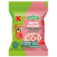 KUPIEC x KUBUŚ WAFLE RYŻOWE W POLEWIE JOGURTOWEJ Z