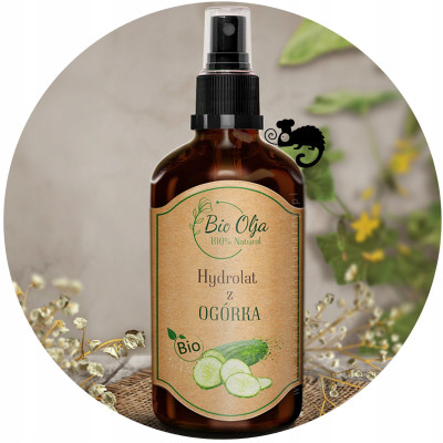 Bioolja BIO HYDROLAT Z OGÓRKA 100ml Nawilża Zmiękcza Tonizuje Dodaje Blasku