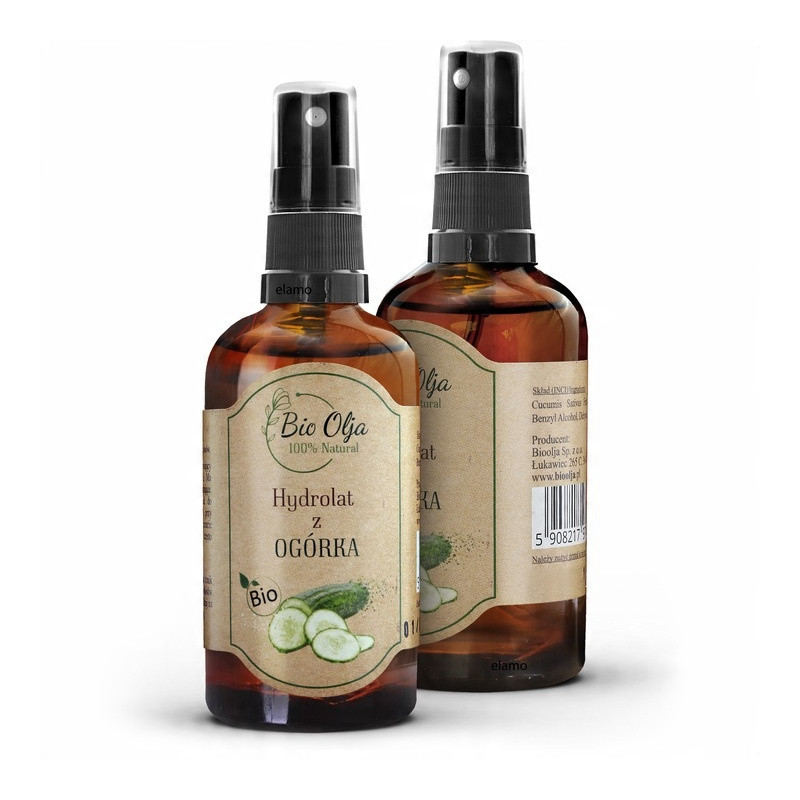 Bioolja BIO HYDROLAT Z OGÓRKA 100ml Nawilża Zmiękcza Tonizuje Dodaje Blasku