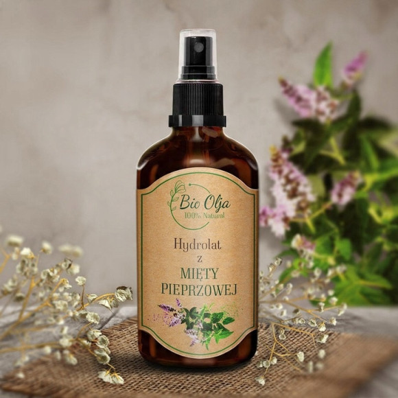 BioOlja BIO HYDROLAT Z MIĘTY PIEPRZOWEJ 100ml Oczyszcza Odświeża Tonizuje
