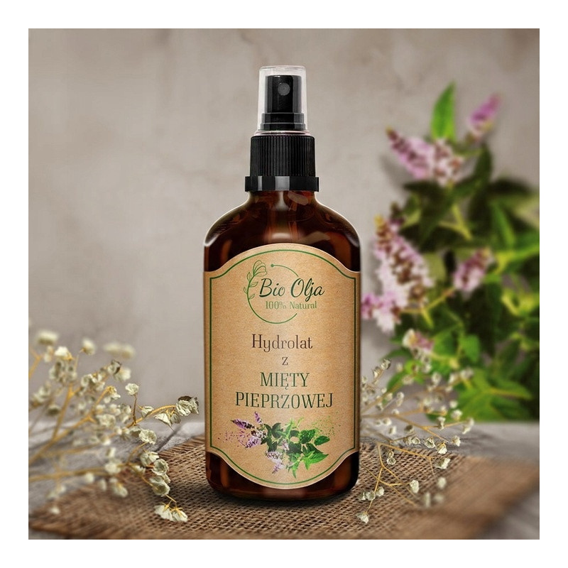BioOlja BIO HYDROLAT Z MIĘTY PIEPRZOWEJ 100ml Oczyszcza Odświeża Tonizuje