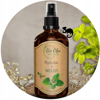 BioOlja BIO HYDROLAT Z MELISY 100ml - REGULUJE SEBUM USPOKAJA PIELĘGNUJE