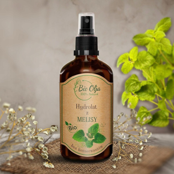 BioOlja BIO HYDROLAT Z MELISY 100ml - REGULUJE SEBUM USPOKAJA PIELĘGNUJE