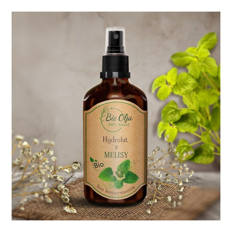 BioOlja BIO HYDROLAT Z MELISY 100ml - REGULUJE SEBUM USPOKAJA PIELĘGNUJE
