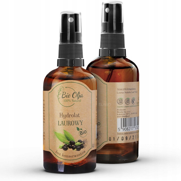 BioOlja BIO HYDROLAT LAUROWY 100ml do ciała NAWILŻA TONIZUJE ANTYBAKTERYJNY