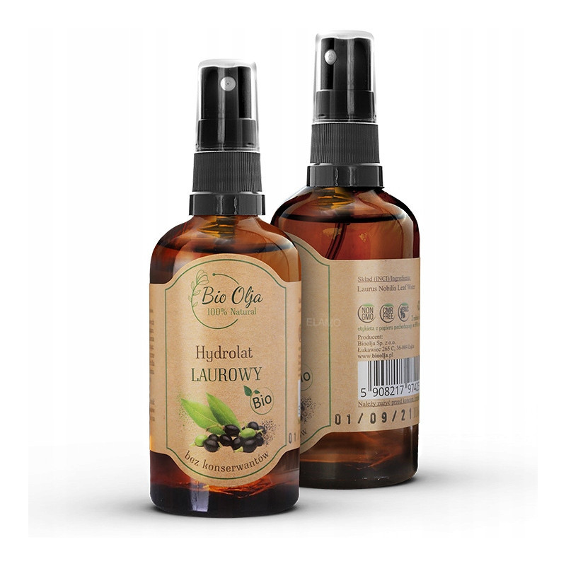 BioOlja BIO HYDROLAT LAUROWY 100ml do ciała NAWILŻA TONIZUJE ANTYBAKTERYJNY