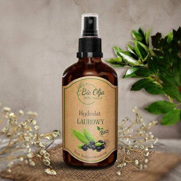 BioOlja BIO HYDROLAT LAUROWY 100ml do ciała NAWILŻA TONIZUJE ANTYBAKTERYJNY