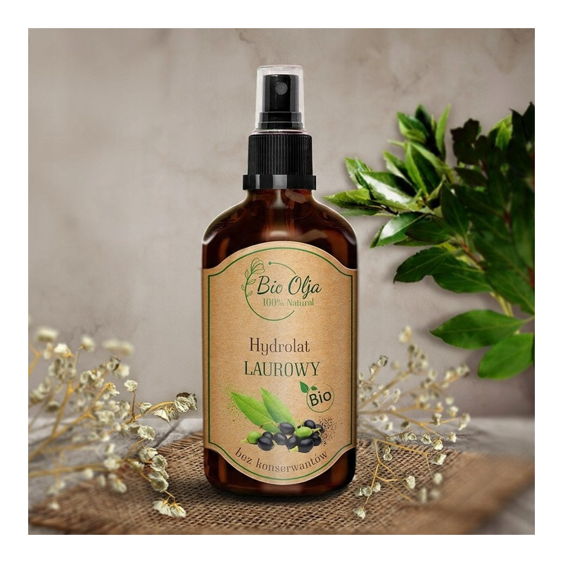 BioOlja BIO HYDROLAT LAUROWY 100ml do ciała NAWILŻA TONIZUJE ANTYBAKTERYJNY