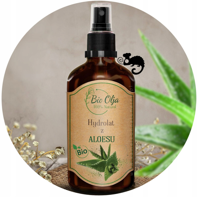 BioOlja BIO HYDROLAT Z ALOESU 100ml NATURALNA MGIEŁKA do CIAŁA TWARZY WŁOSY
