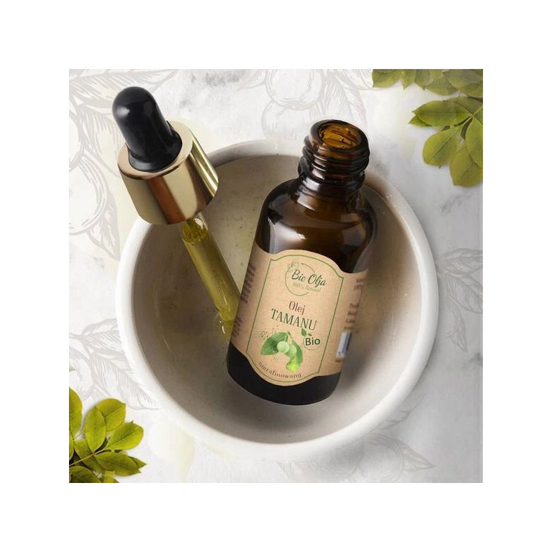BioOlja BIO OLEJ TAMANU ZIMNOTŁOCZONY NIERAFINOWANY 50ml do twarzy