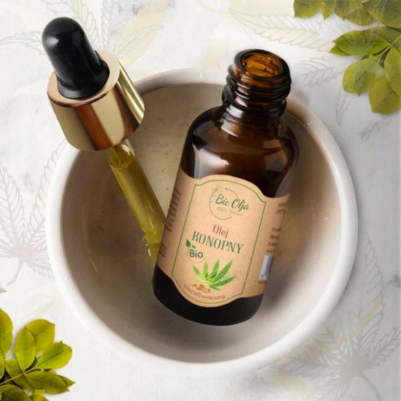 BioOlja BIO OLEJ KONOPNY ZIMNOTŁOCZONY NIERAFINOWANY 50ml do twarzy