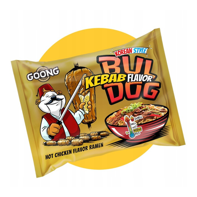 Goong BULDOG KEBAB zupka chińska ramen makaron szybkie danie nudle 117g