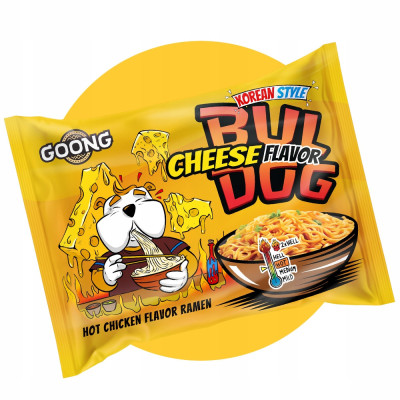 Goong BULDOG CHEESE SEROWY zupka chińska ramen makaron nudle OSTRA 117g