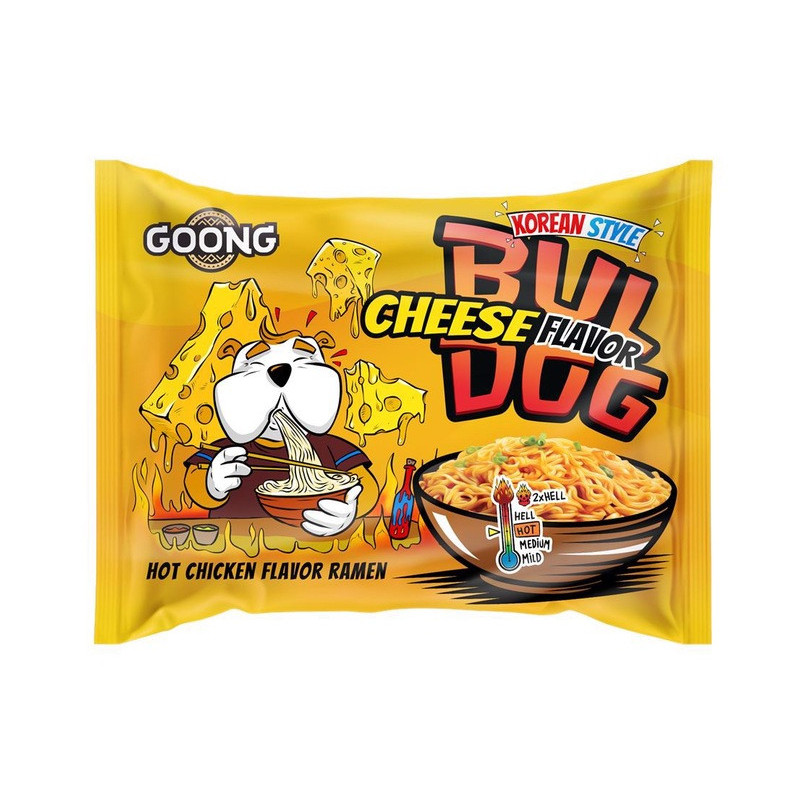 Goong BULDOG CHEESE SEROWY zupka chińska ramen makaron nudle OSTRA 117g