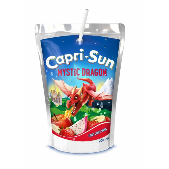 CAPRI-SUN Napój owocowy ze słomką WIELOOWOCOWY MYSTIC DRAGON 200ml 1sztuka CAPRI-SUN Napój owocowy ze słomką WIELOOWOCOWY MYSTIC DRAGON 200ml 1sztuka