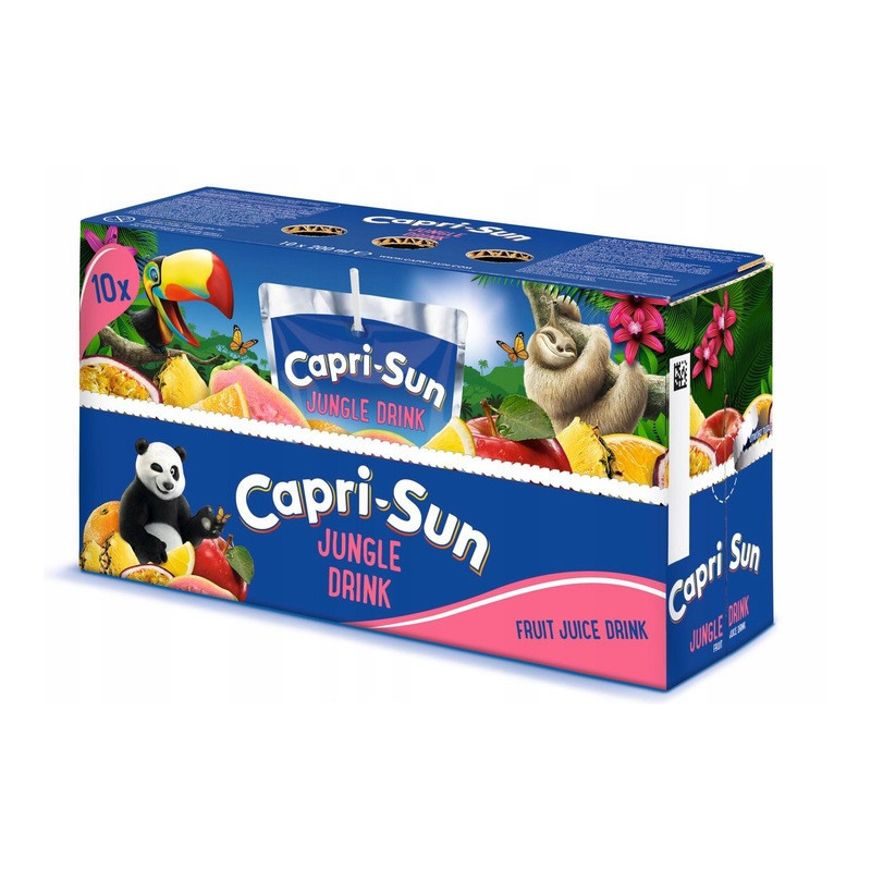 CAPRI-SUN  40szt Napój owocowy ze słomką WIELOOWOCOWY JUNGLE DRINK
