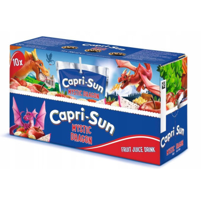 CAPRI-SUN Napój owocowy ze słomką WIELOOWOCOWY MYSTIC DRAGON 200ml 40szt 8L