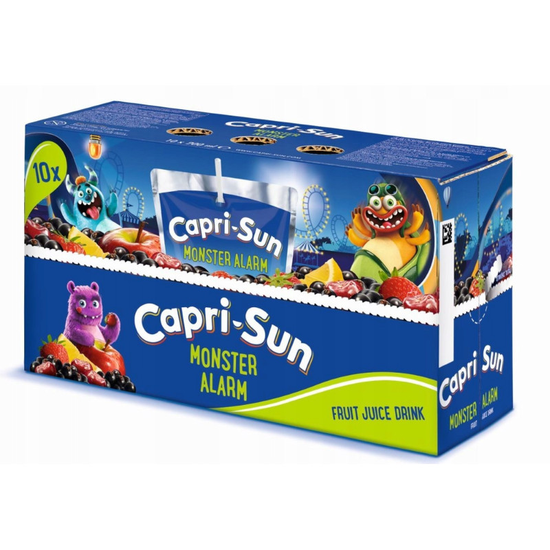 CAPRI-SUN Napój owocowy ze słomką WIELOOWOCOWY MONSTER ALARM 200ml 40szt 8L