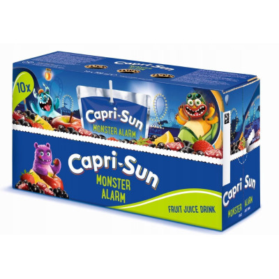 CAPRI-SUN Napój owocowy ze słomką WIELOOWOCOWY MONSTER ALARM 200ml 40szt 8L