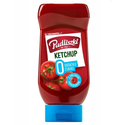 PUDLISZKI KETCHUP ŁAGODNY bez DODATKU CUKRU Z POLSKICH POMIDORÓW 440g 0,4KG