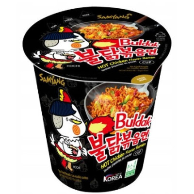 BULDAK kubek DANIE MAKARON RAMEN ZUPKA ARTIFICIAL SPICY CHICKEN FLAVOR 70G