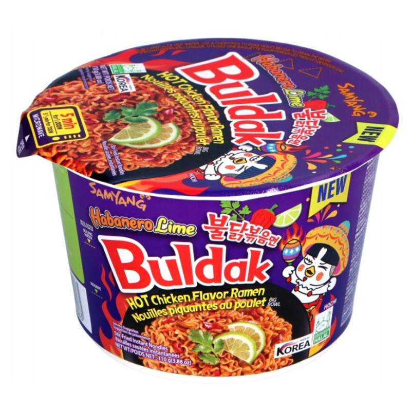 BULDAK BIG BOWL DANIE MAKARON RAMEN ZUPKA HABANERO LIME ostry KURCZAK 110g