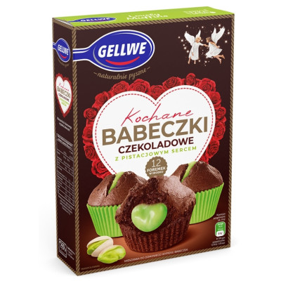 Gellwe KOCHANE BABECZKI CZEKOLADOWE PISTACJOWE z pistacjowym sercem 311g
