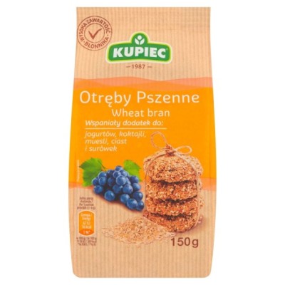 Kupiec OTRĘBY PSZENNE 150g 0,15KG do jogurtów koktajli ciast