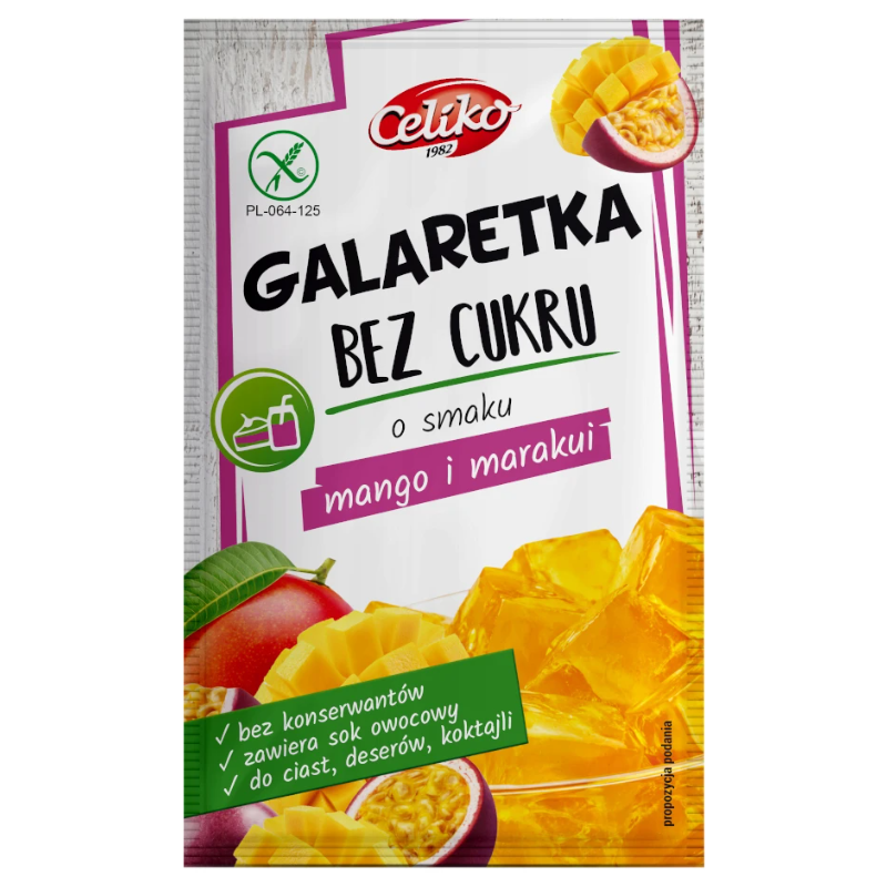 CELIKO GALARETKA MANGO MARAKUJA bez cukru bez glutenu 14g