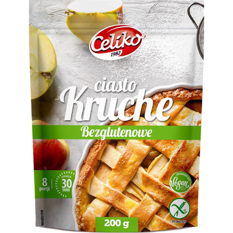 CELIKO CIASTO KRUCHE bezglutenowe 8 PORCJI gotowe w 30 Minut 200g 