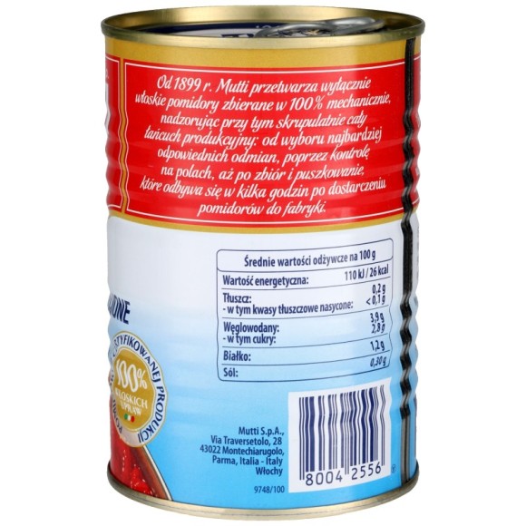PULPA MUTTI 400g włoskie pomidory drobno krojone bez skórki