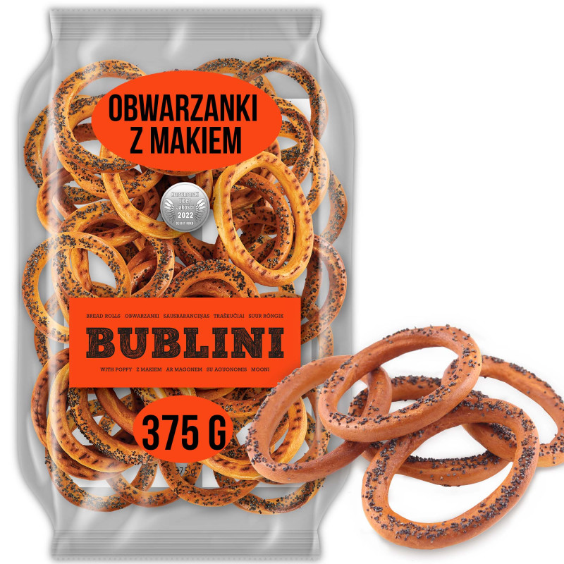 BUBLINI OBWARZANKI Z MAKIEM 375G ręcznie robione 