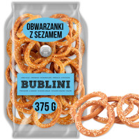BUBLINI OBWARZANKI Z SEZAMEM SEZAMOWE 375G ręcznie robione 