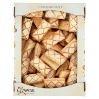 ŁAZANECZKI kruche  Ciastka z CIASTA  z FRANCUSK. 400g GRONA KRÓTKA DATA 