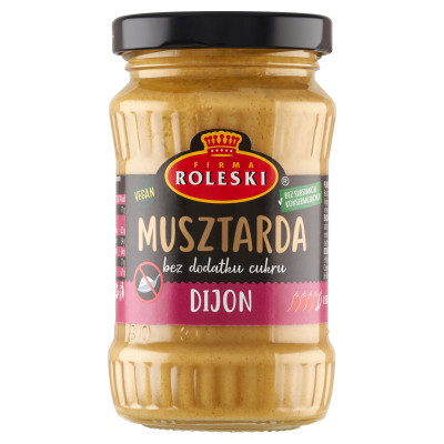 Roleski MUSZTARDA DIJON bez dodatku cukru OSTRA 165g słoik