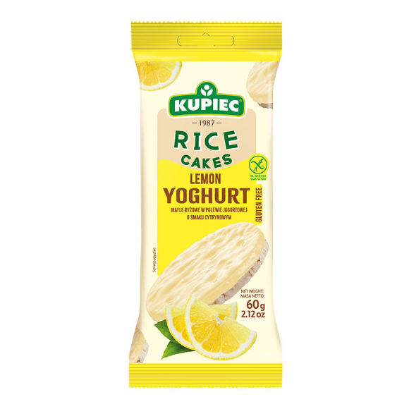 Kupiec WAFLE RYŻOWE W POLEWIE JOGURTOWEJ CYTRYNOWE 60G