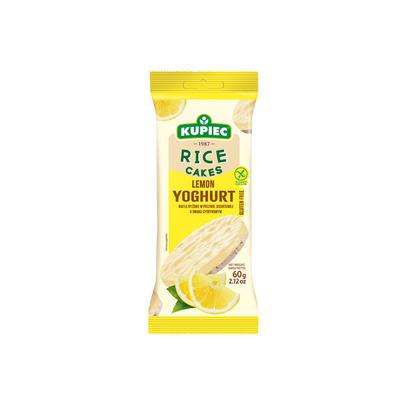 Kupiec WAFLE RYŻOWE W POLEWIE JOGURTOWEJ CYTRYNOWE 60G