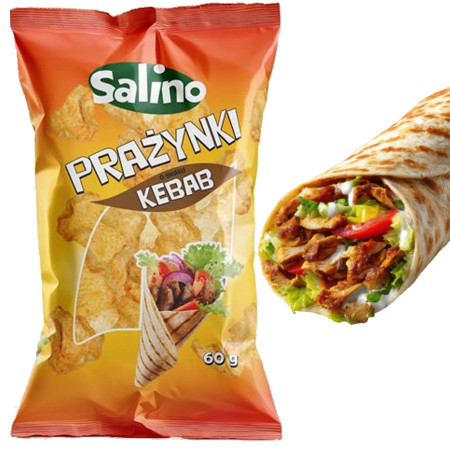 Salino PRAŻYNKI ZIEMNIACZANE KEBAB chrupiące lekkie poręczne opakowanie 60g
