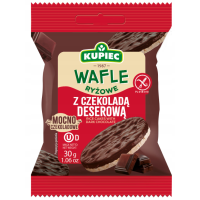 Kupiec WAFLE RYŻOWE bezglutenowe W CZEKOLADZIE DESEROWEJ 30g
