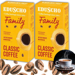 EDUSCHO FAMILY kawa mielona 100% ROBUSTA intensywny smak 250g x2 = 0,5kg