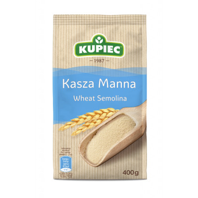 Kupiec KASZA MANNA z pszenicy 100% 400g 0,4KG KRÓTKA DATA