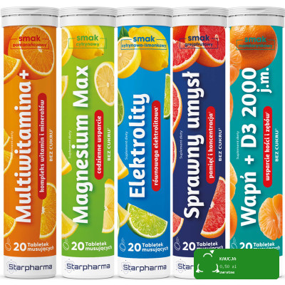 Starpharma TABLETKI MUSUJĄCE WITAMINY MINERAŁY ELETROLITY mix 100 tabletek