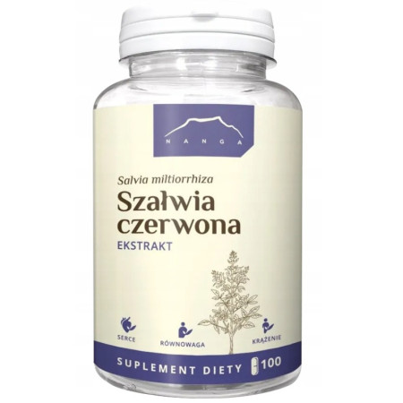 Nanga SZAŁWIA CZERWONA ekstrakt 700mg100k wsparcie SERCE KRĄŻENIE RÓWNOWAGA