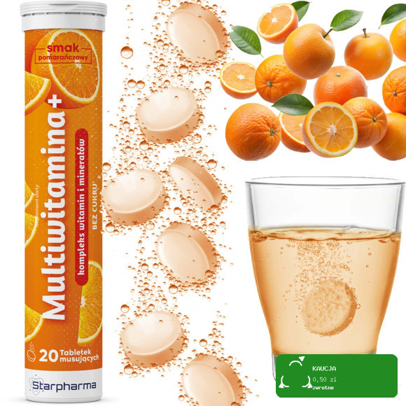 Starpharma TABLETKI MUSUJĄCE WITAMINY MINERAŁY ELETROLITY mix 100 tabletek