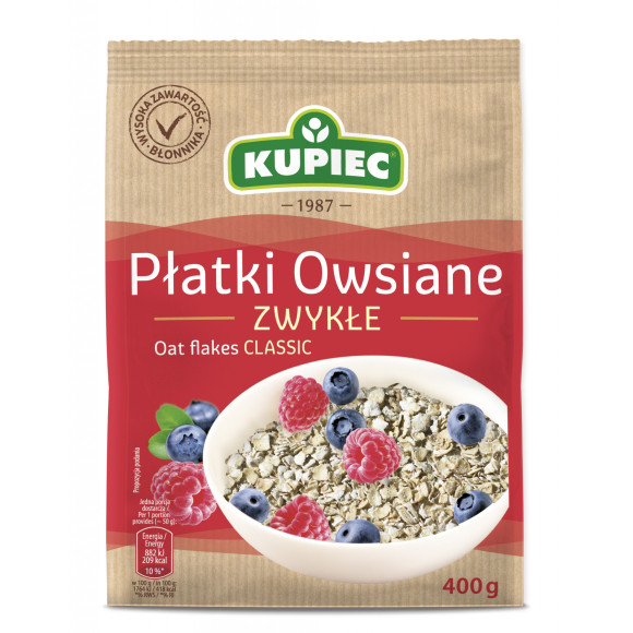 Kupiec PŁATKI OWSIANE ZWYKŁE 400g 0,4KG