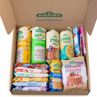 KUPIEC MEGA BOX Wafle x11 Podpłomyki x2 Ciasteczka x3 mix 16szt aż 1,18KG !